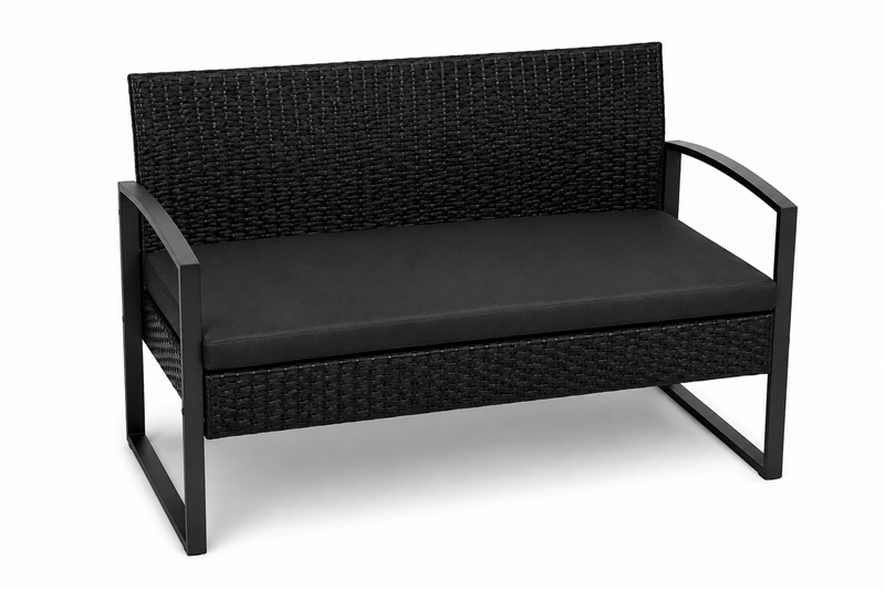 Obrazek Sofa Ogrodowa Loft Style czarno-grafitowa