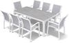 Obrazek Zestaw Meble Ogrodowe Aluminiowe Obiadowe Stół 180 cm + 8 krzeseł Biały