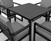 Obrazek Zestaw meble ogrodowych metalowych Loft Line Big Family 4 – stół z 4 krzesłami